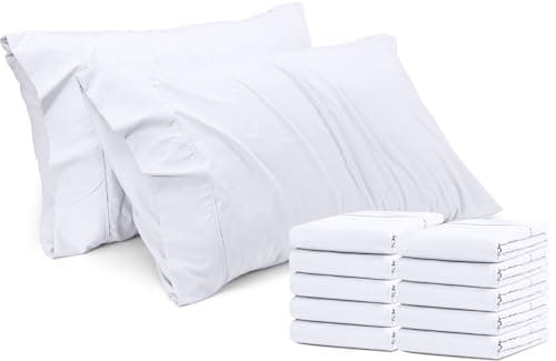 Utopia Bedding King Pillow Cases - 12 Pack - Envelope Closure - Soft Brushed Microfiber Fabric - Shrinkage and Fade Resistant Pillow Covers King Size 20 X 40 Inches (King, White)