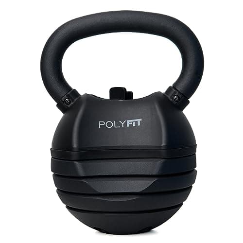Polyfit Adjustable Kettlebell Set | 30/40/50 lbs | Kettlebell Weights for Home Gym (BLACK - 30 LB)