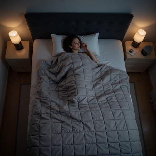 Gkyet Weighted Blanket for Adults(60" x 80",15lbs,Grey) Queen Size Soft Cooling Heavy Blanket for Sleeping,Breathable Blanket with Glass Bead Perfect for 140-160 lbs,All Season,Machine Washable. 7