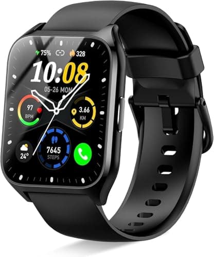 Smart Watch, 1.85"HD Smartwatches for Men Women (Answer/Make Calls), 100+ Sport Modes with Fitness Tracker Watch, Heart Rate/Sleep Monitor, IP68 Waterproof Activity Tracker, Smartwatch for Android iOS