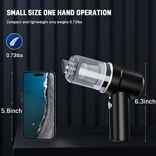 Lovyi Cordless Mini Vacuum with LED - 2 in 1 Electric Air Duster & Portable Car, Home & Office Cleaner 6