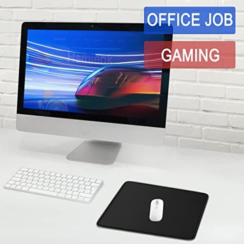 Mouse Pad, Large Gaming Mouse Pad with Double Stitched Edges, 14.9 x 11.7 inches Premium-Textured & Waterproof Mousepad, Nonslip Natural Rubber Base Mouse pad for Laptop,Computer, Office, Black 7