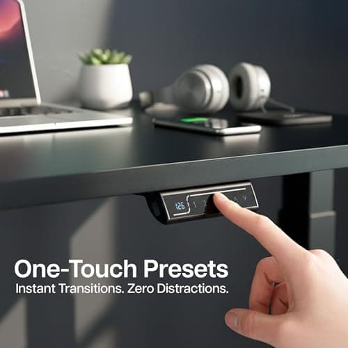 VIVO Electric 63 x 32 in Standing Desk, Touch Screen Adjustment, 220 lb Frame Support, 2E Series, Reclaimed Wood Top Black Frame, DESK-KIT-2EBP 7