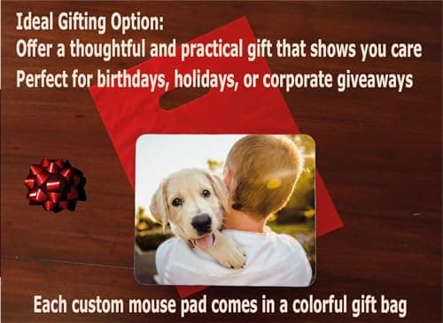 Personalized Mouse Pad - Add Pictures, Text, Logo or Art Design and Make Your Own Customized Mousepad. Each Custom Mouse Mat Comes in a Colorful Gift Bag. Personalized Your Gaming Mousepad (Landscape) 5