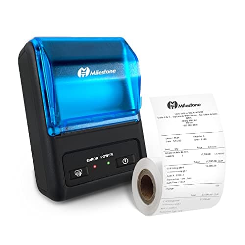 Bagana Receipt Printer Bluetooth Thermal Portable Wireless POS Printer for Small Business 58mm Mini Mobile Ticket Printer for Android & Windows, Black