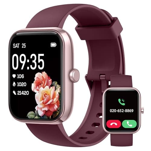 Smart Watch, 1.83'' Smartwatch Women Men Answer Make Calls, Alexa Fitness Watch, IP68 Waterproof Fitness Tracker Watch, Heart Rate Monitor, 100+ Sports Pedometer Watch, Timer for android & iOS Phone