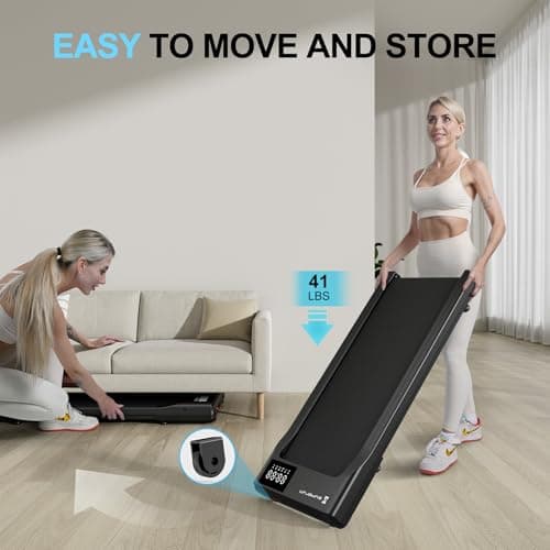 Superun Treadmills Walking Pad with 9% Auto Incline for Home Office, 3 in 1 Under Desk Walking Pad with Wide LED Display, Walking Pad with Smart APP & Remote Control, 300 Lbs Capacity 5