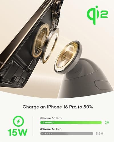 ZEEHOO 3 in 1 Charging Station for Apple Devices,Qi2 Mag-Safe Charger Stand&Light,Fast Wireless Charging Station for iPhone 17/16/15/14/13/12&AirPods&iWatch&Pixel 10& Samsung Galaxy Watch-30W Adapter 8