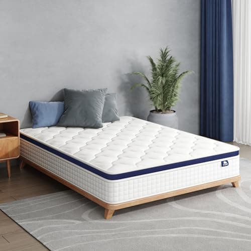 Queen Mattress 10 Inch - Hybrid Mattress Bed in a Box, Medium Firm Support, Pressure & Pain Relief for All Sleepers, CertiPUR-US Certified, Fiberglass-free, Reinforced Edge Support, Motion Isolation 8