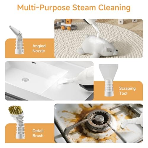 Steam Mop, Multi-Purpose Steam Cleaner for Home Steamer for Floor Cleaning, Floor Steamer Cleaner for Deep Cleaning with Handheld Steamer Mops Accessories, Pet Steam Mop Cleaner for Hardwood, Tile 7