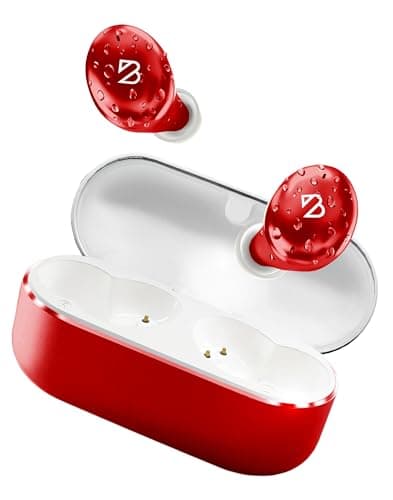 Back Bay Audio Tempo 30 Wireless Earbuds for Small Ears - Award-Winning Sound, Sweatproof Bluetooth Earbuds, Comfortable Ear Buds for Women, Red Earphones Small Ear Canals, Long Battery Headphones