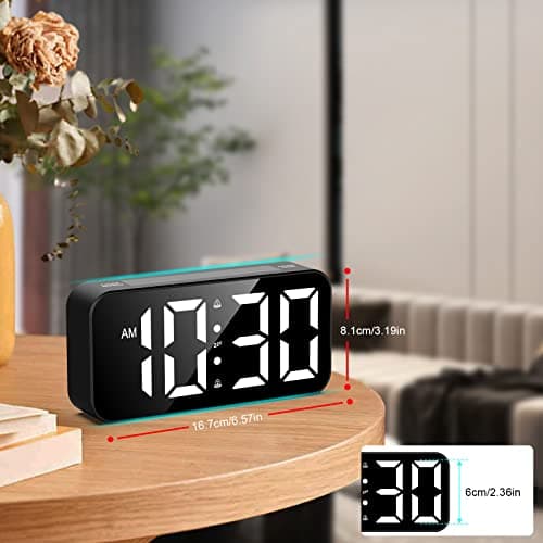Topski Alarm Clocks for Heavy Sleepers, Vibrating Alarm Clock with Bed Shaker, Night Light, Large Display, Dimmable Loud Clock for Adults Hearing Impaired Deaf Seniors Teens (RGB) 8