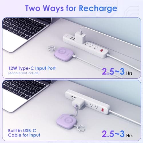 Small Portable Charger 5000mAh,iWatch Wireless Charger Mini Power Bank with Built-in Cable,Travel Keychain Charger for Apple Watch 11/10/9/8/Ultra/7/6/Se/5/4,iPhone 17/16/15/14/13/12,Android Phone 5