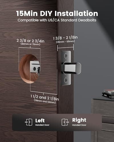 Lockzo Smart Lock with Camera, 3-in-1 WiFi Doorbell Keyless Entry Door Lock, Deadbolt Lock for Front Door, Fingerprint, Keypad Code, App Control, IP65 Waterproof, BHMA, Support Alexa&Google Assistant 6