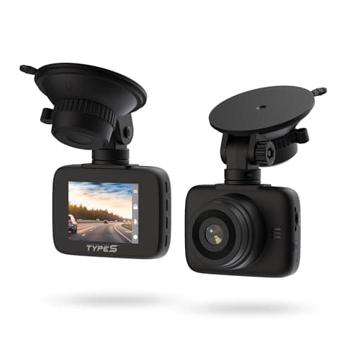TYPE S TOURING ITEMS S1 HD Car Dash Cam 1080P (True 720P) Front Car Cam Dashcam with Built-in G-Sensor, 30 FPS Recording, Easy Installation, 4GB Micro SD Card Included Dash Camera