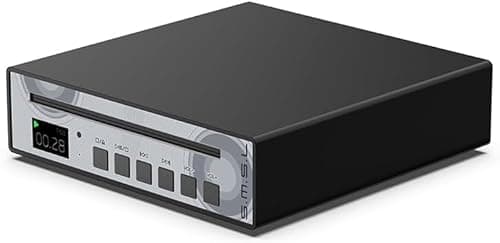 LEAUDIO SMSL PL100 CD Player CS43131 decoder Support Optical coaxial 3.5mm Headphone Output with Remote Control Hi-res (Black)