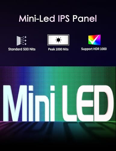 CAPERAVE Portable Monitor Mini LED 144Hz, 16" 2560x1600 QHD 600 Nits Portable Gaming Monitor HDR FreeSync w/Kickstand & Speaker, Eye Care External Second Screen for Laptop PC Game Console 5