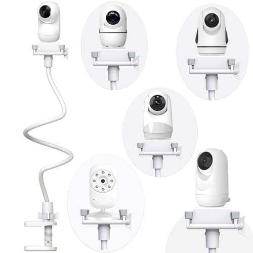 Baby Camera Monitor Mount Flexible Holder Stand Compatible with Momcozy,HelloBaby HB6550/HB65/HB66/HB6560/iFamily,Blemil,GoodBaby,OKAIDI,ANMEATE, Infant Optics Cameras and with 1/4" Baby Cameras Stand