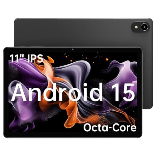ApoloMedia 11" Tablet, 2025 Android 15 with Octa-core Processor, 8GB RAM+128GB ROM(1TB Expandtion), 7000mAh Battery, HD IPS Large tableta,WiFi 6&BT5.0, Support GMS (Case not Included)
