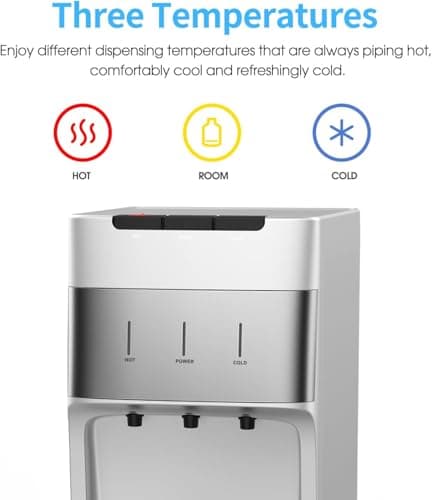IKT Self Cleaning Bottleless Water Cooler Dispenser with Filter Built-in 4 Stage Filtration Hot Cold and Room Water Silver 4