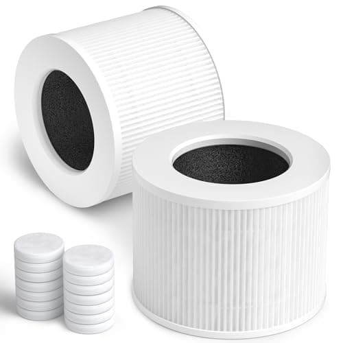 Core Mini Replacement Filter Compatible with LEVOIT Core Mini P Air Purifier, 3-in-1 High-Efficiency H13 True HEPA Activated Carbon Filter, Replace Part #Core Mini-RF, 2 Filter & 14 Fragrance Sponge
