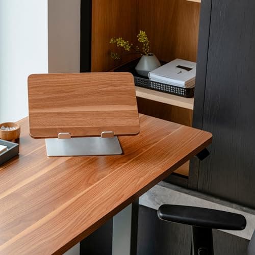 Branch Adjustable Laptop Stand - Portable Wooden Laptop Riser with Customizable Height & Angle - Foldable - Secure Silicon Grips for Home or Office - Walnut 6