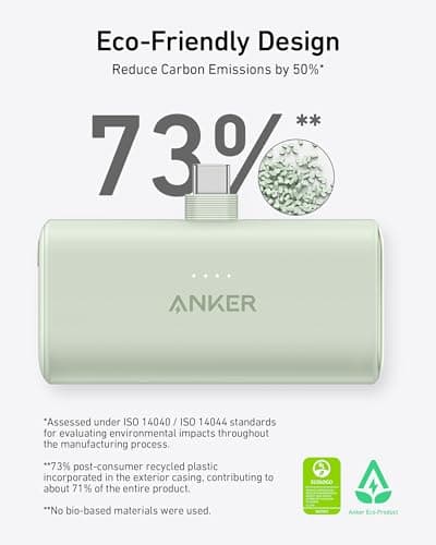 Anker iPhone 16 Portable Charger, Nano Power Bank with Built-in USB C Connector, 5,000mAh Portable Charger 22.5W, for iPhone 16/15 Series, Samsung S22/23 Series, iPad Pro/Air, AirPods, and More 6