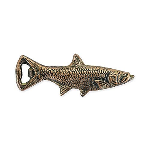 Foster & Rye Cast Iron Fish Bottle Cap Opener, Rustic Beer Bottle Opener for Home Bar, Kitchen, and Outdoor Use, Perfect for BBQs, Tailgates, Craft Beer Lovers, Gifts for Men, Set of 1, Metallic