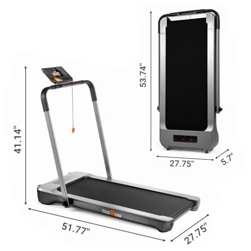 THERUN Walking Pad Treadmill, 3.0 HP Under Desk Treadmill, 2 in 1 Portable Treadmill for Home, Walking Pad with Handle Bar, 18" Widened Running Belt, 350 lbs Treadmills with App Connection, Remote 7