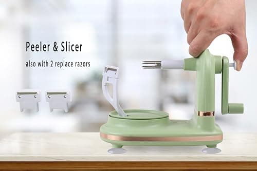 VEELAM Apple Peeler with 2 Blades Replacements, Apple Pealer Slicer & Corer for Home Kitchen Quick Applesauce Pie Making 5