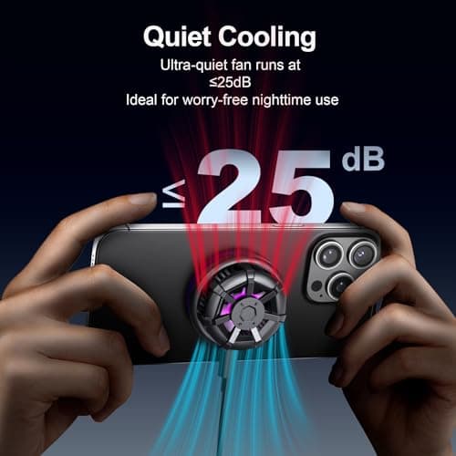 Wireless Cooling Charger for MagSafe, Preocean 15W Fast Wireless Charging Pad with Built-in Fan, Phone Cooler for Gaming, Magnetic Compatible with iPhone 17/16/15/14/13/12 Series. 5