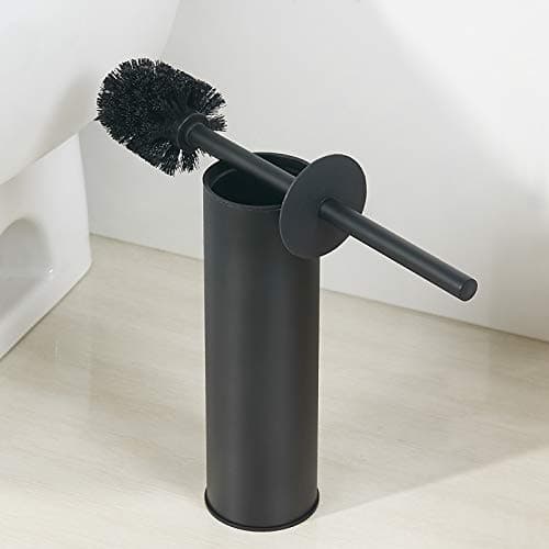 BGL Stainless Steel Toilet Brush with Holder, 2 Black Bristle Heads 7