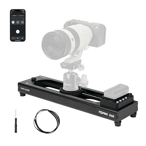 Accsoon Toprig 16inch/40cm Motorized Camera Slider, Wireless Control DSLR Video Slider with Button/APP Control, Time-Lapse/Loop Mode, Speed Knob, 120° Panoramic Shooting, Compatible with GoPro, Camera