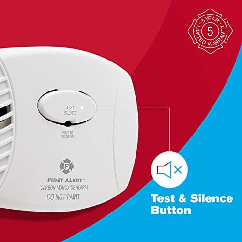 FIRST ALERT Carbon Monoxide Detector, No Outlet Required, Battery Operated, CO400, White, 2 Count (Pack of 1) 5