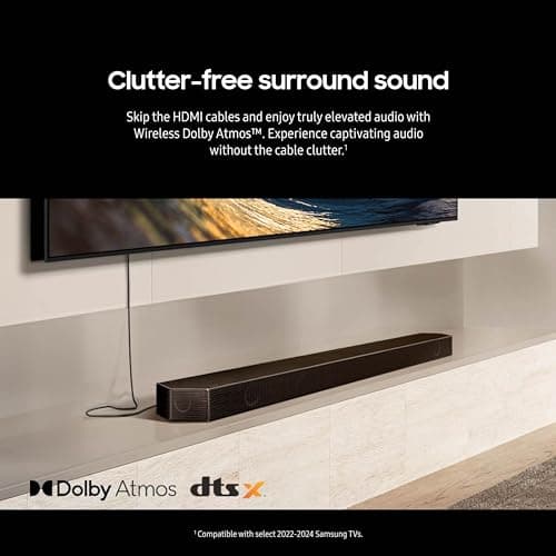 Samsung Q800D 5.1.2ch Soundbar w/Wireless Dolby Atmos Audio, Q-Symphony, SpaceFit Sound Pro, Adaptive Sound, Game Mode Pro with Alexa Built-in, HW-Q800D/ZA 5
