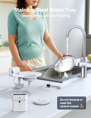 Wireless Cat Water Fountain [Water & Battery Separation] FEELNEEDY Automatic Pet Water Dispenser with Motion Sensor, 3.5L/118oz 4000mAh Battery Operated Water Fountains for Cats Dogs 8