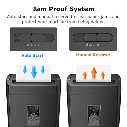 Bonsaii 12-Sheet Cross Cut Paper Shredder, 5.5 Gal Home Office Heavy Duty Shredder for Paper, Credit Card, Mail, Staples, with Transparent Window, High Security Level P-4 (C275-A) 7