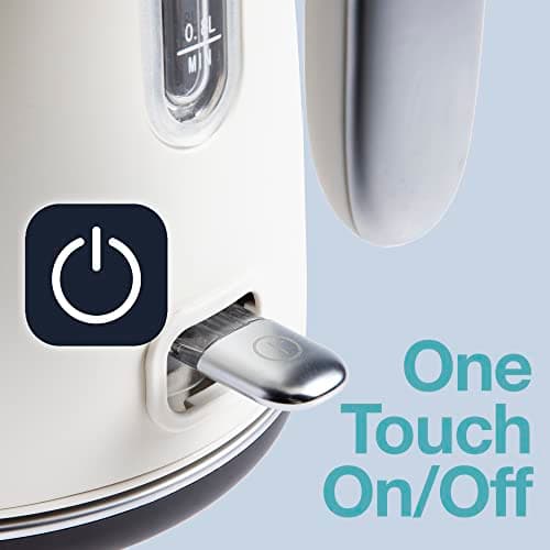 Rae Dunn Electric Hot Water Kettle - Stainless Steel Coffee Maker, Tea Kettle, Swivel Base, With Automatic Shut Off Boil-Dry Protection, Easy Pour Pitcher, 1500 Watt Boiling Power, 1.7 Liters, Cream 5