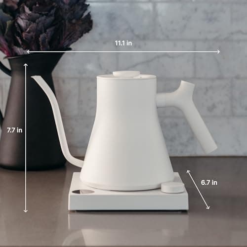 Fellow Stagg EKG Pro Electric Gooseneck Kettle - Pour-Over Coffee and Tea, Quick Heating, Precise Temperature Control, Scheduling, Built-in Brew Timer, Matte White, 0.9 Liter 6
