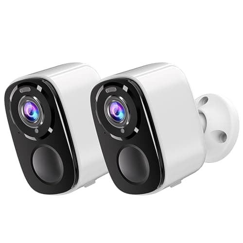Rraycom Outdoor Camera Wireless, 5MP Battery Powered WiFi Surveillance Camera for Home Security System with Siren Alarm, 2-Way Audio,AI Motion Detection, Color Night Vision, IP65 Waterproof