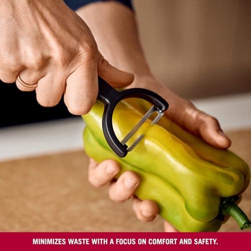 Victorinox Ypso Peeler for Vegetables, Fruits, Serrated Edge, Extra Sharp, Swiss Made, Black 5