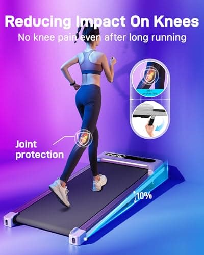 Yagud Under Desk Treadmill, Walking Pad for Home and Office, 2.5 HP Portable Walking Jogging Running Machine with Remote Control and LED Display, Sliver 5