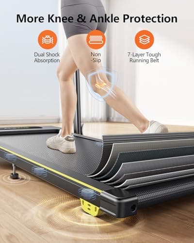 Acezoe 3 in 1 Under Desk Treadmill with 10% Incline, Walking Pad Treadmill with Removable Desk Workstation, Adjustable Height for Different Need, Foldable for Home Small Office 6