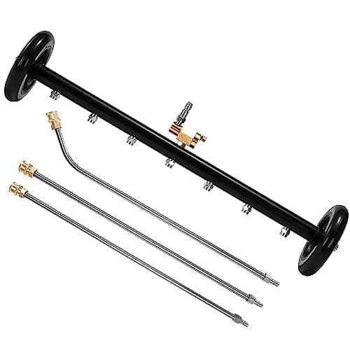 Tool Daily Dual-Function Undercarriage Cleaner, 24 Inch, Water Broom for Pressure Washer with 7 Nozzles, Under Car Washer Attachment, 3 Pcs Extension Wand, 4000 PSI