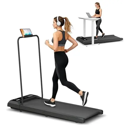 Jackfield Walking Pad Treadmill, 2.5HP Treadmills for Home, Portable Under Desk Treadmill with 5% Incline, 3 in 1 Compact Walking Pads with LED Display, 265 Lbs Capacity, Remote Control