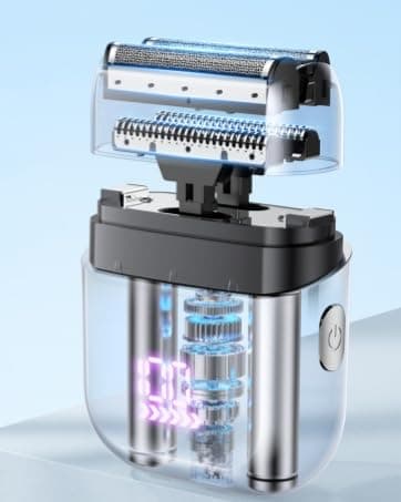 Electric Foil Shavers for Men Electric Razor Mini Cordless Razor IPX7 Waterproof Wet Dry Shaver, Type C Rechargeable, LED Display, Travel Lock, 100 Minute Runtime 6