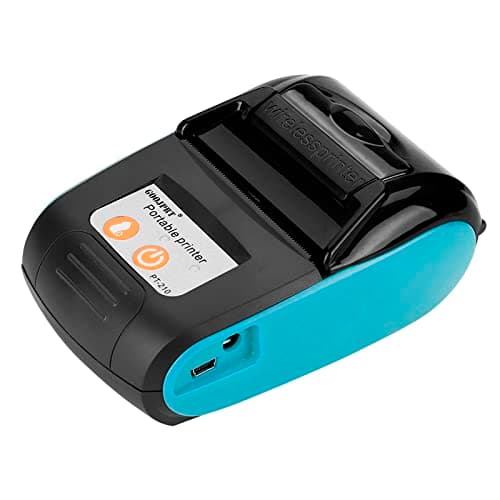 Portable Thermal Receipt Printer, 58mm Bill Printer for Labels, Receipts, Barcodes, Tags, and Wrist Bands, Bluetooth 4.0, Compatible with Android, iOS & Windows(Blue) 9