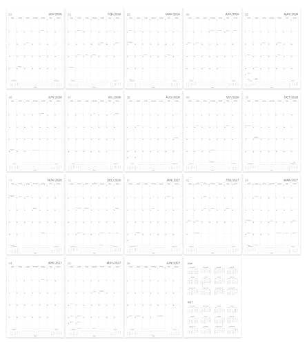 Wall Calendar 2026-2027, 18 Months, Runs From January 2026 to June 2027, 17" x 12" Large Wall Calendar with Hanger, Thick Paper, Spiral Binding, Easy to Write Down Your Plans and Daily/ Sleek Business Design. 5