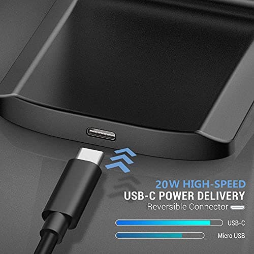 20W Fast Wireless Charger,Wireless Charging Stand Compatible with iPhone 17 16 Pro,15 Pro,15,14,13,12,11 Series/X/XS,Phone Charger for Galaxy S25/S24/S23/Note 20,Pixel 8/7 Pro/LG G8 etc 7