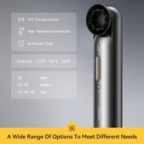 Hair Dryer, Travel Hair Dryer Professional 110K RPM Portable Blow Dryers for Women High-Speed Ionic Diffuser Compact Hairdryer with Nozzle Fast Drying Thermo-Control Blowdryer Home Hotel Business Trip 6